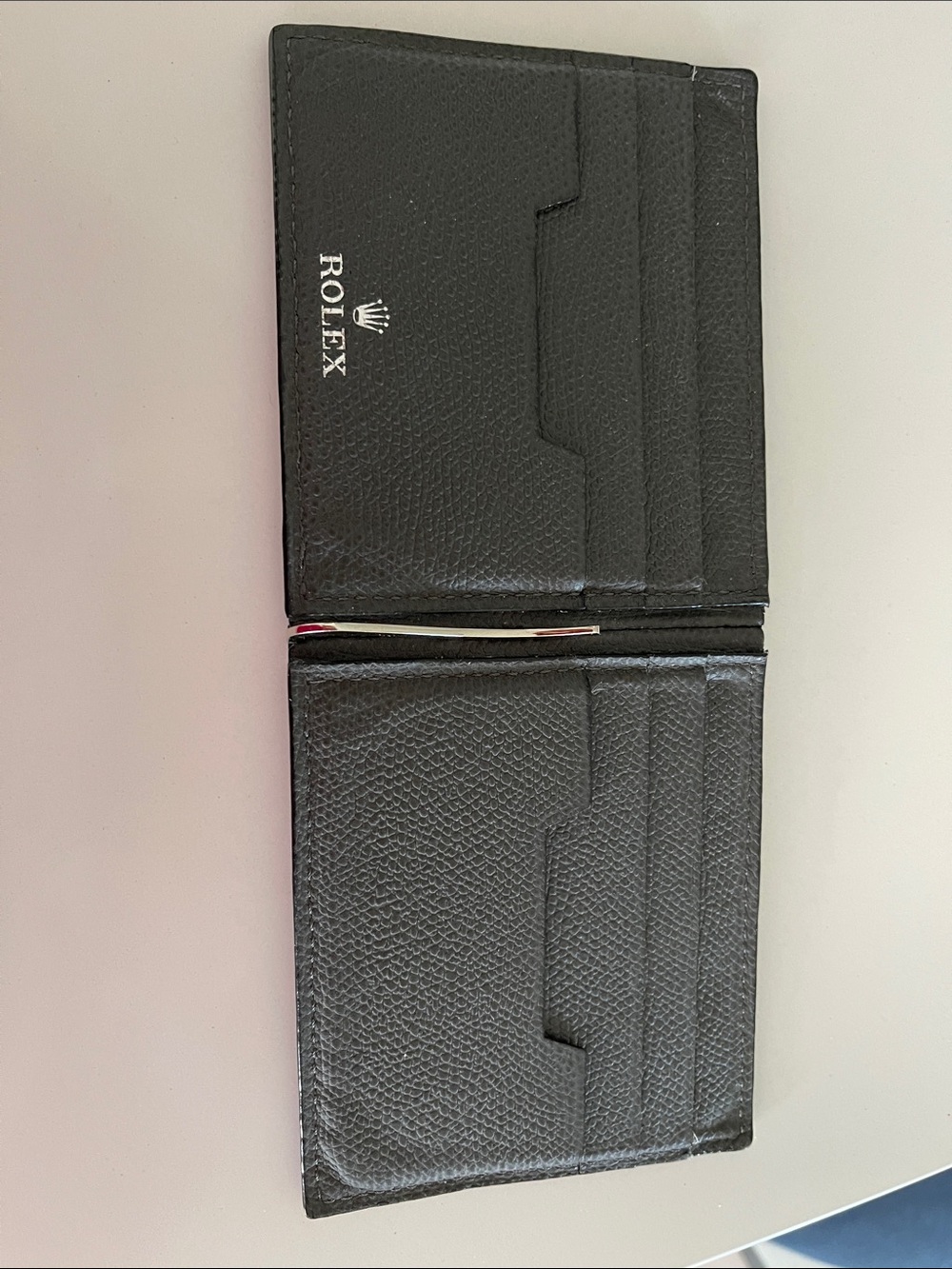 Rolex Black Leather Card & Key Holder